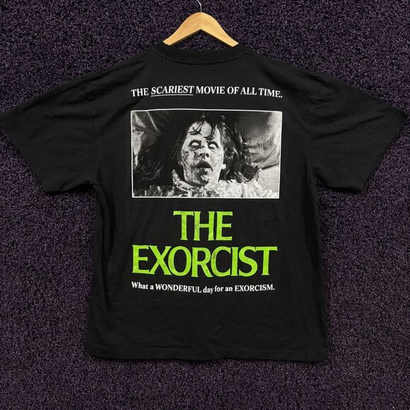 The Exorcist Double Sided Horror Tshirt size Large - Picture 1 of 5